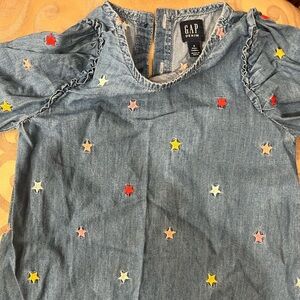 GAP Denim Top with Colorful Star Embroidery Dress